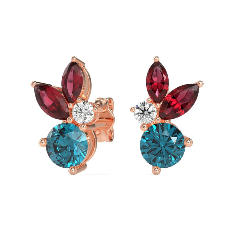 Butterfly Cluster Stud Earrings