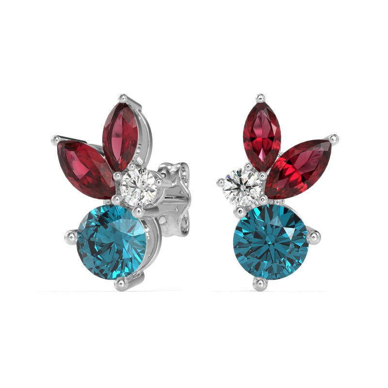Butterfly Cluster Stud Earrings