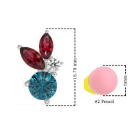 Butterfly Cluster Stud Earrings