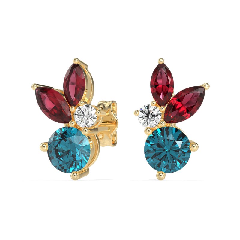 Butterfly Cluster Stud Earrings