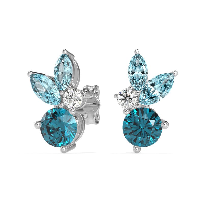 Butterfly Cluster Stud Earrings