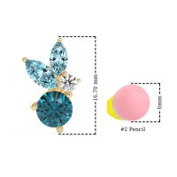 Butterfly Cluster Stud Earrings