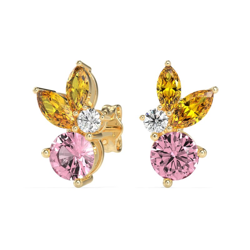 Butterfly Cluster Stud Earrings