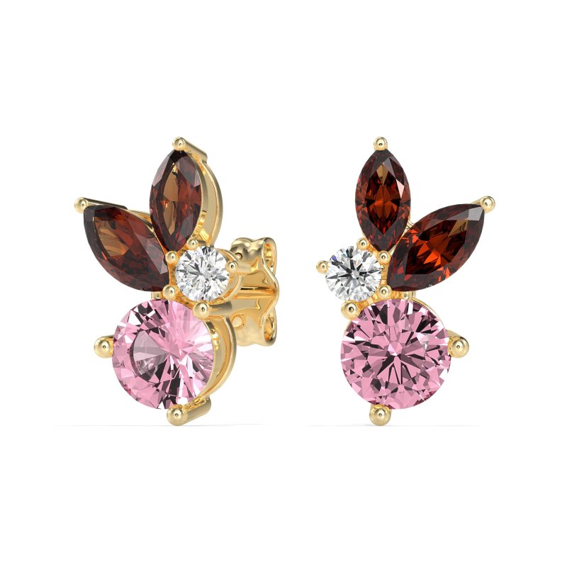 Butterfly Cluster Stud Earrings
