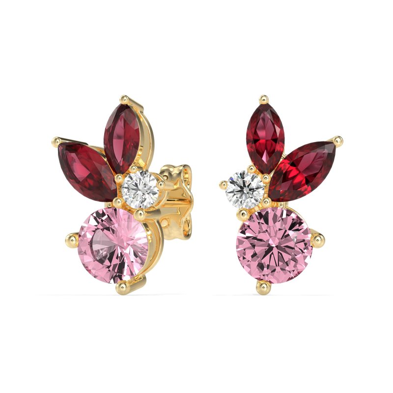 Butterfly Cluster Stud Earrings
