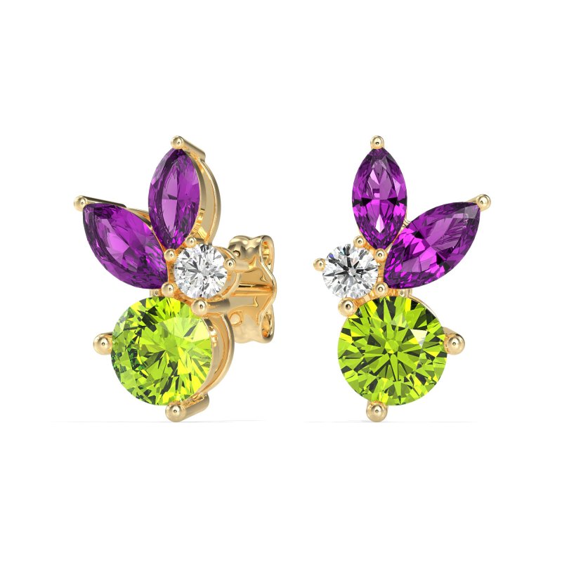 Butterfly Cluster Stud Earrings