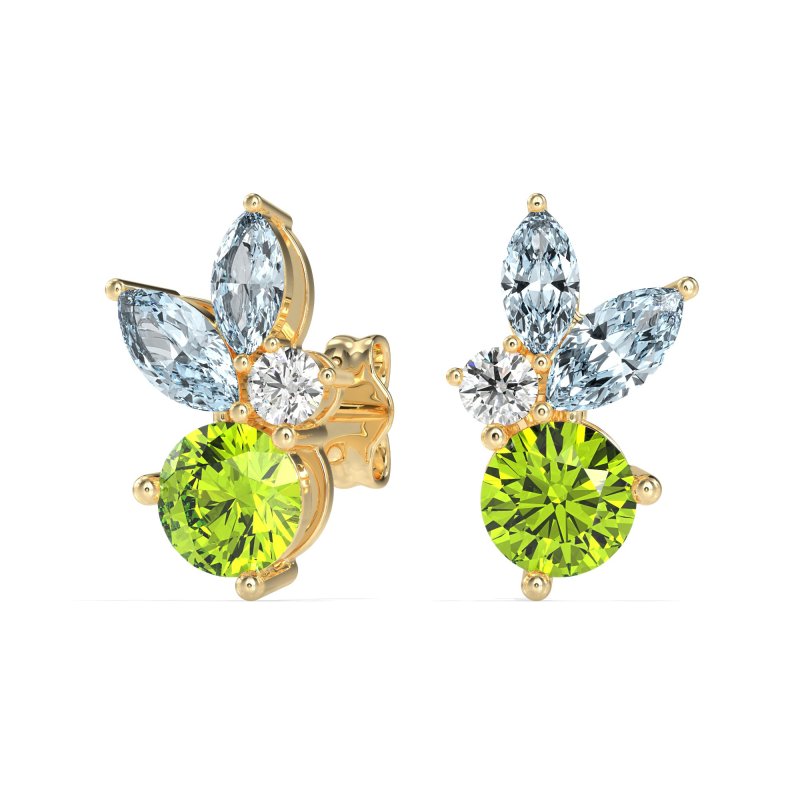 Butterfly Cluster Stud Earrings