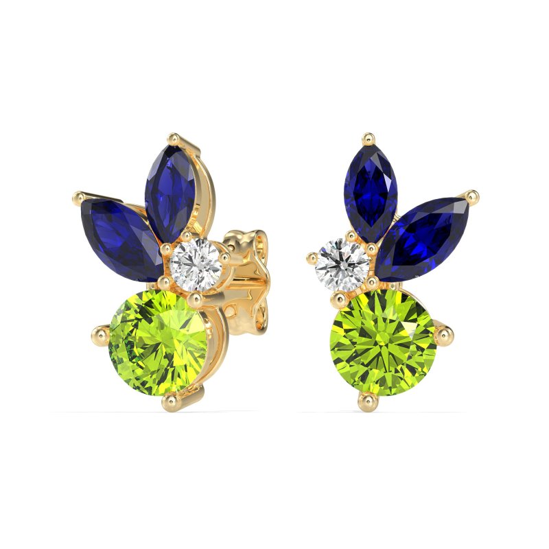 Butterfly Cluster Stud Earrings