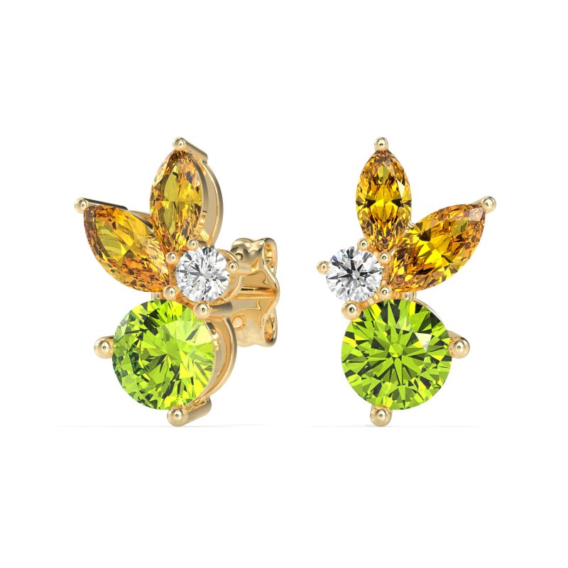 Butterfly Cluster Stud Earrings