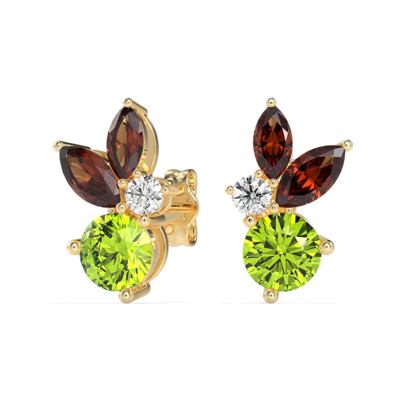 Butterfly Cluster Stud Earrings
