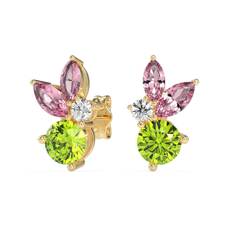 Butterfly Cluster Stud Earrings