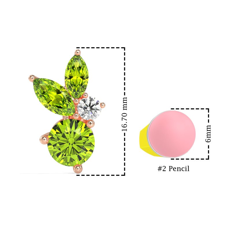 Butterfly Cluster Stud Earrings