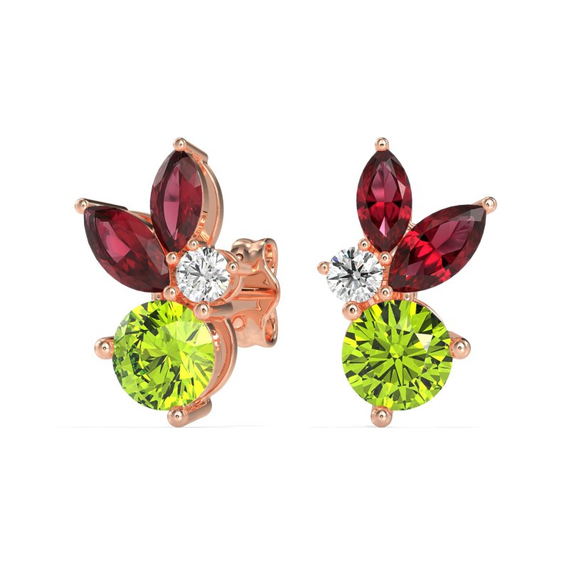 Butterfly Cluster Stud Earrings