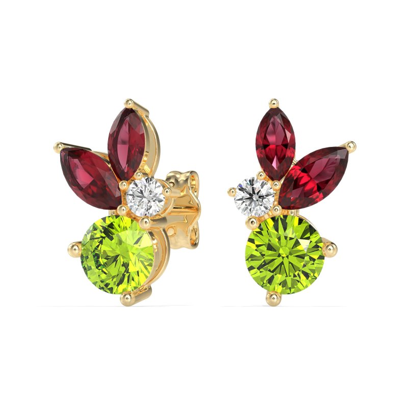 Butterfly Cluster Stud Earrings