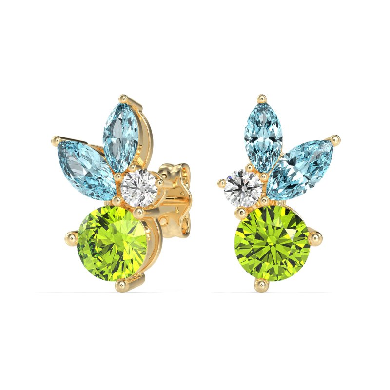 Butterfly Cluster Stud Earrings