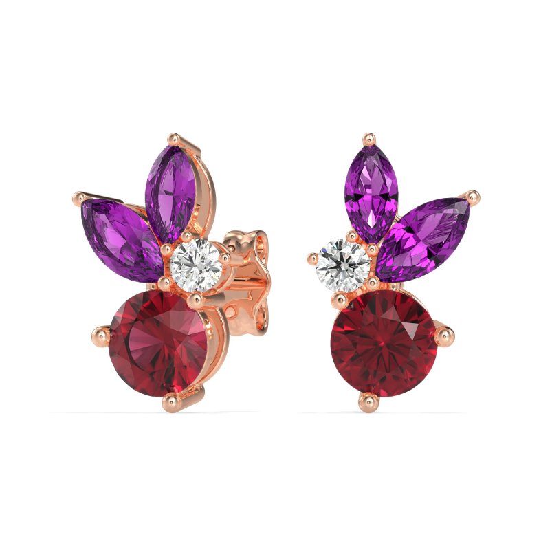 Butterfly Cluster Stud Earrings