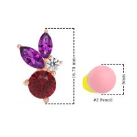 Butterfly Cluster Stud Earrings