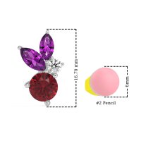 Butterfly Cluster Stud Earrings