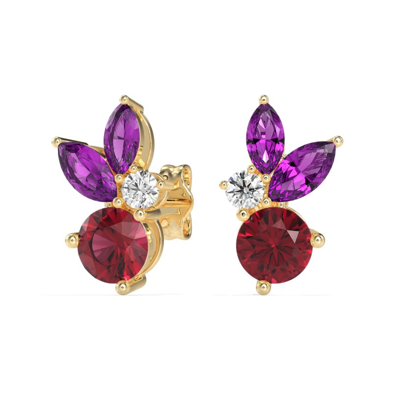 Butterfly Cluster Stud Earrings