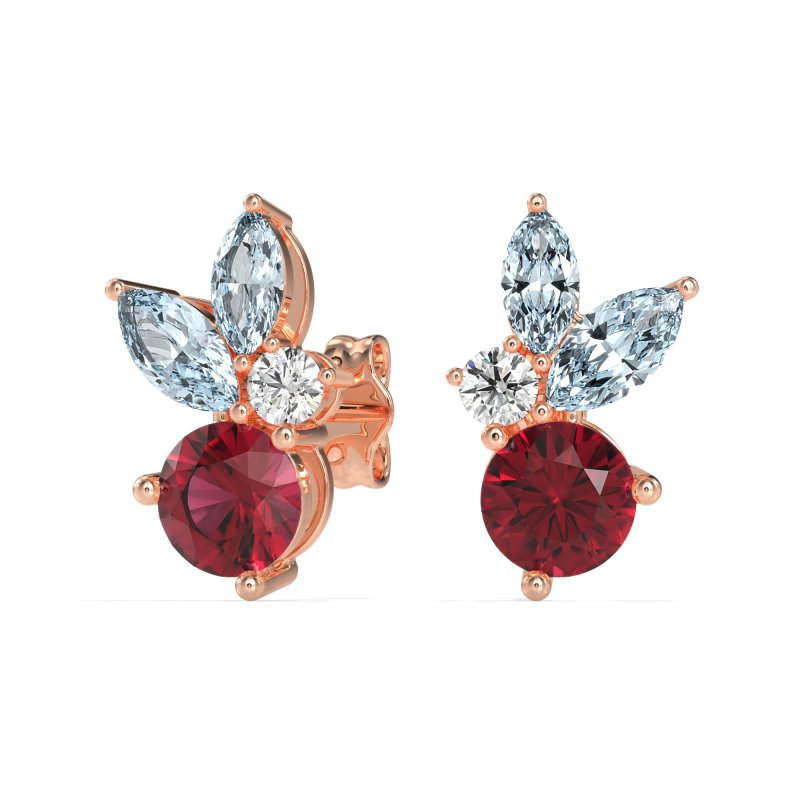 Butterfly Cluster Stud Earrings
