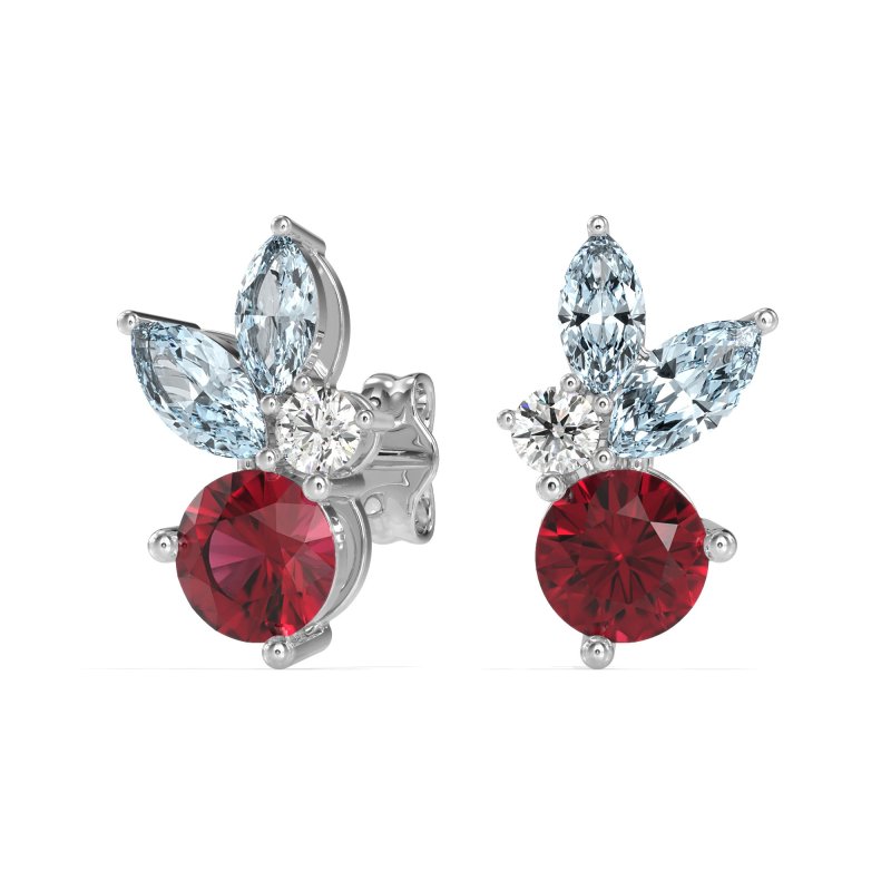 Butterfly Cluster Stud Earrings