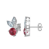 Butterfly Cluster Stud Earrings