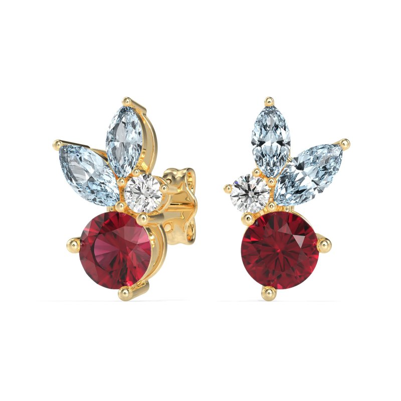 Butterfly Cluster Stud Earrings