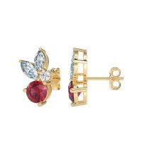 Butterfly Cluster Stud Earrings