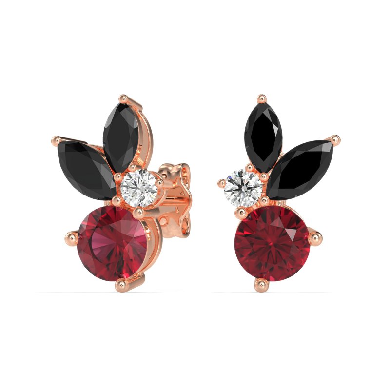 Butterfly Cluster Stud Earrings