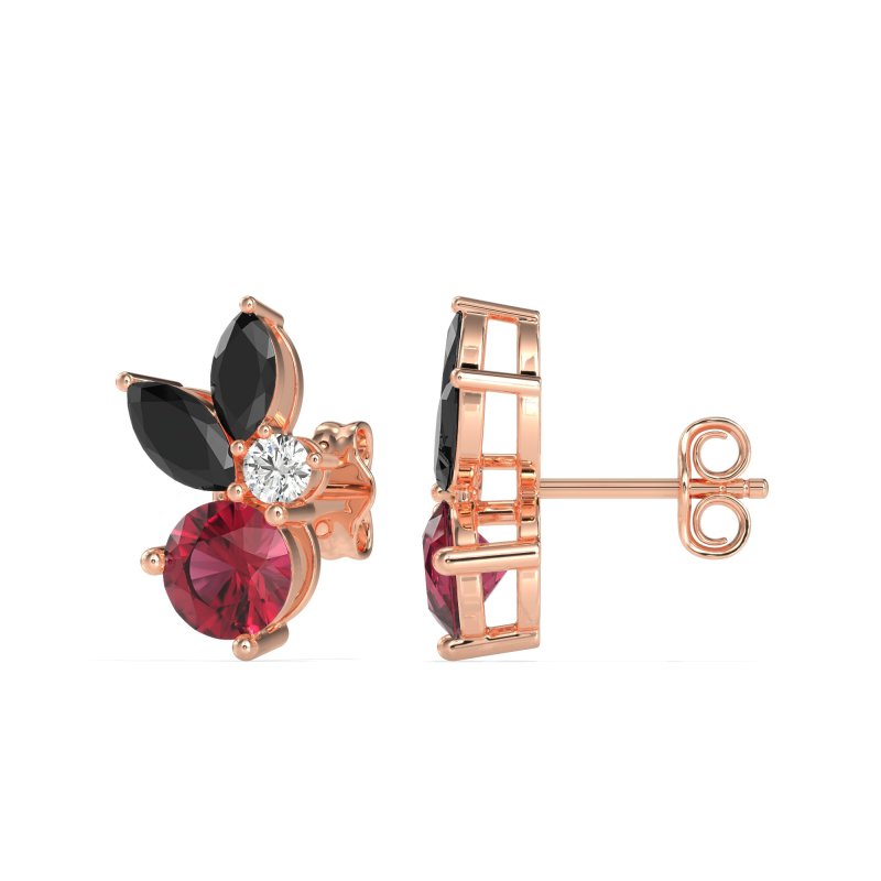 Butterfly Cluster Stud Earrings
