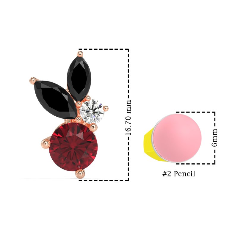 Butterfly Cluster Stud Earrings