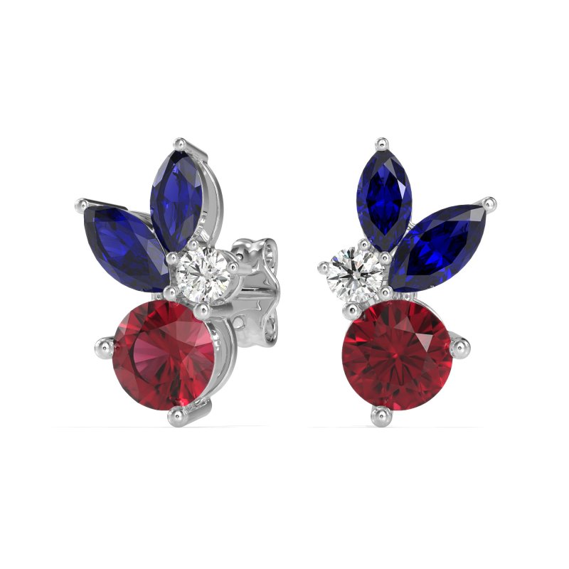 Butterfly Cluster Stud Earrings