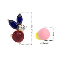 Butterfly Cluster Stud Earrings