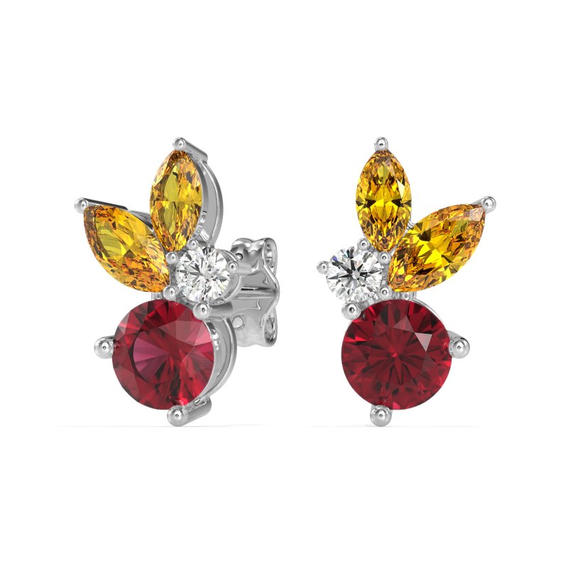 Butterfly Cluster Stud Earrings