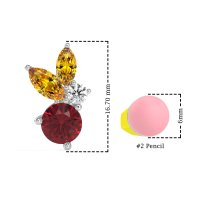 Butterfly Cluster Stud Earrings