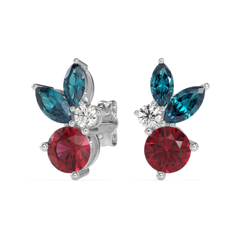 Butterfly Cluster Stud Earrings