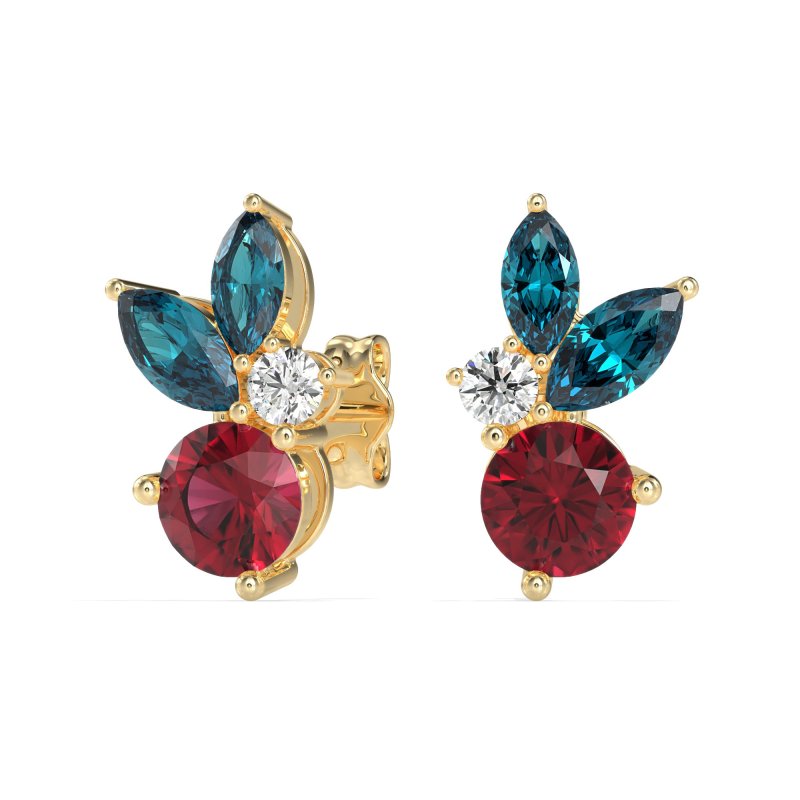 Butterfly Cluster Stud Earrings