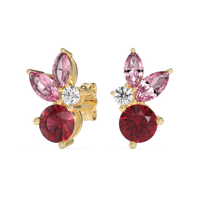 Butterfly Cluster Stud Earrings