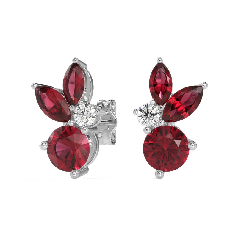 Butterfly Cluster Stud Earrings