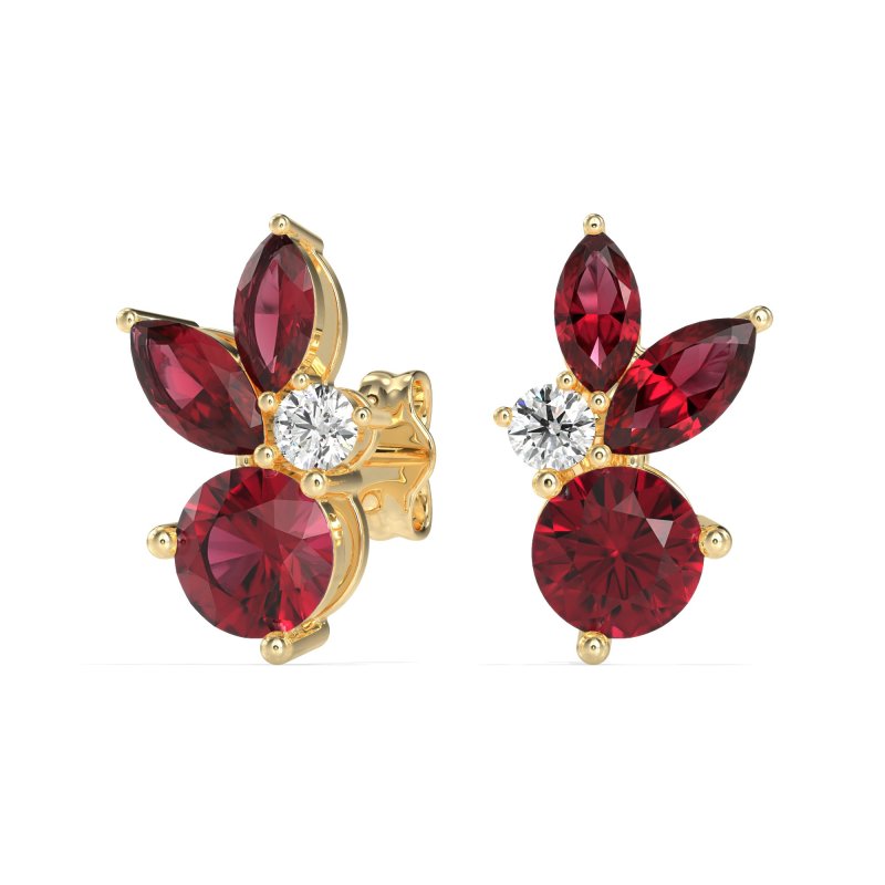 Butterfly Cluster Stud Earrings