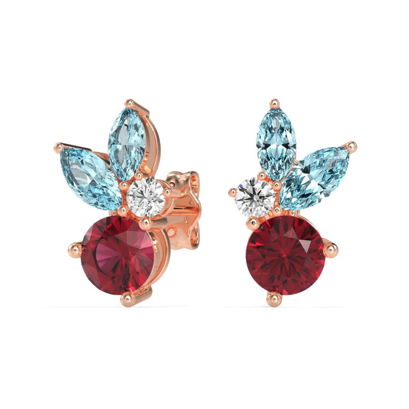 Butterfly Cluster Stud Earrings