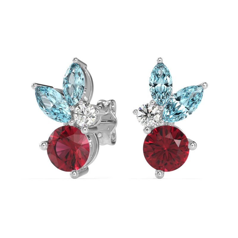 Butterfly Cluster Stud Earrings