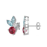 Butterfly Cluster Stud Earrings