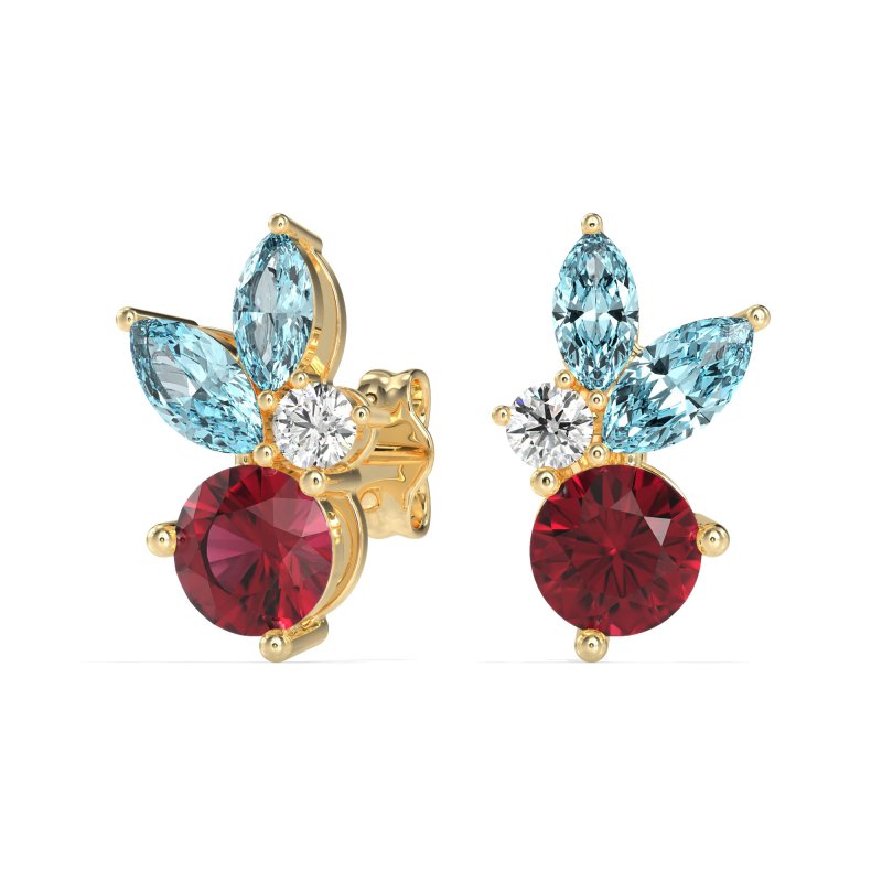 Butterfly Cluster Stud Earrings