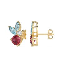Butterfly Cluster Stud Earrings