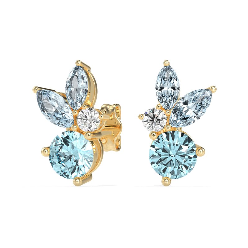 Butterfly Cluster Stud Earrings