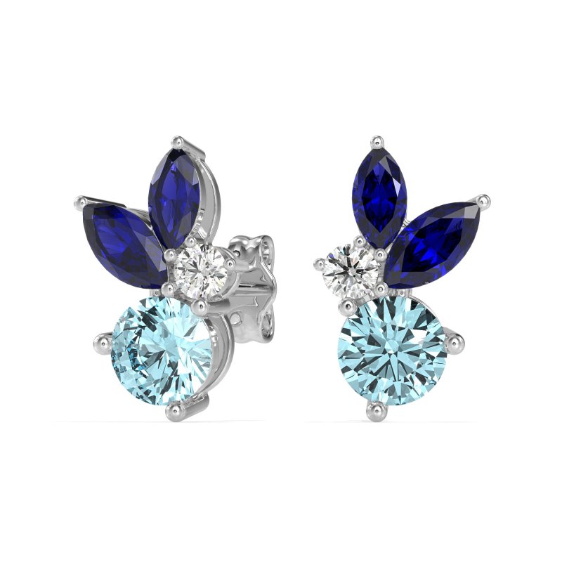Butterfly Cluster Stud Earrings