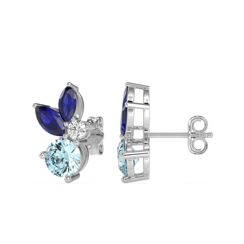 Butterfly Cluster Stud Earrings