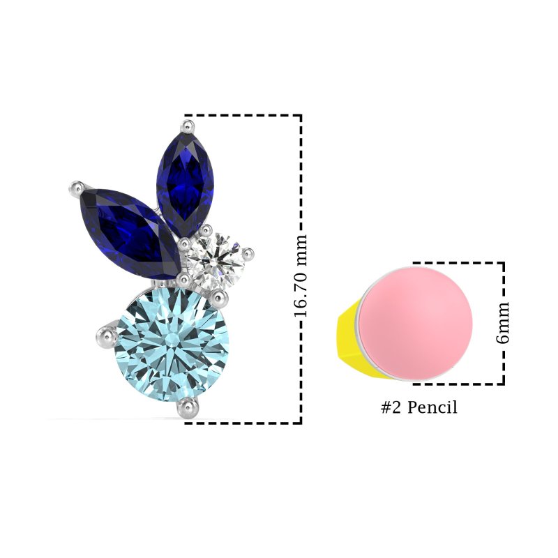 Butterfly Cluster Stud Earrings