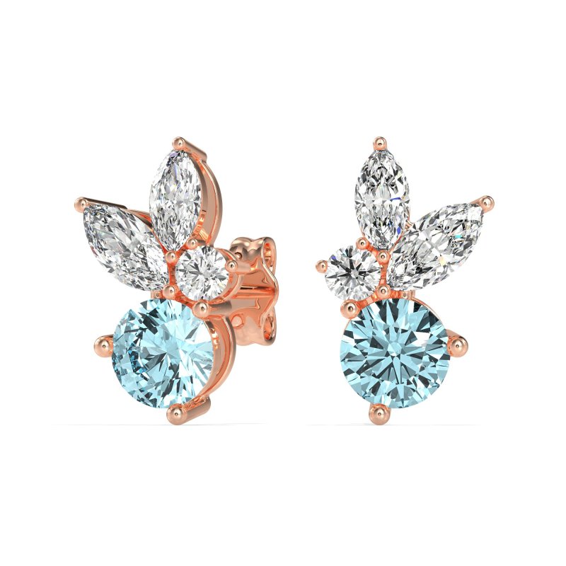 Butterfly Cluster Stud Earrings